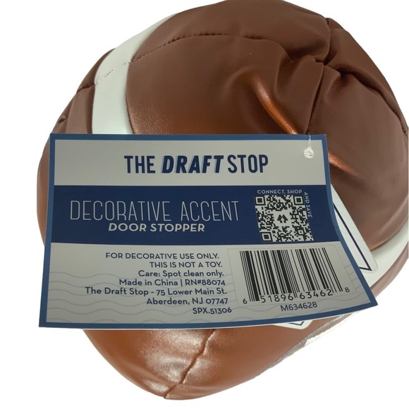 The Draft Stop Football Multi Purpose Decorative Doorstopper Gift Faux Leather - Picture 5 of 14